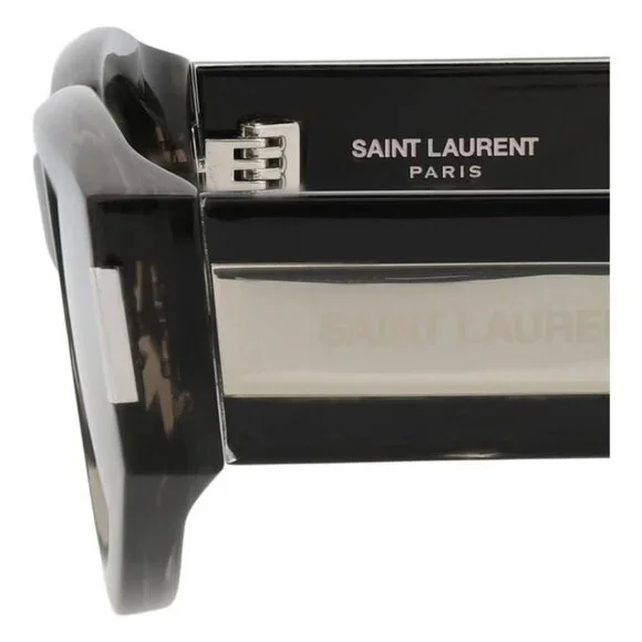 Saint Laurent Womens Round/Oval Havana Crystal Grey Fashion Designer Eyewear